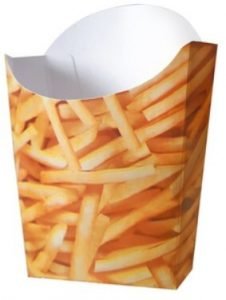 Caja para Papas Impresa 15x13cm x Unidad