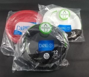 Plato descartable redondo 15CM colores X 12