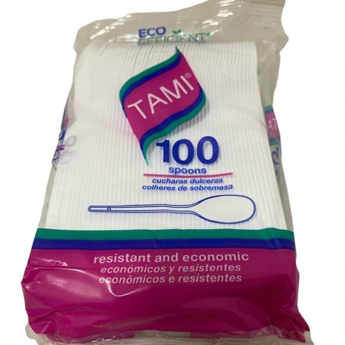 Cuchara Plastico Descartable Tami Postre - 100 Unid