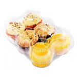 Caja Plastica para 6 Cupcake x Unidad