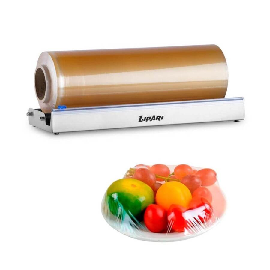 Dispensador Papel Film Autoadherente Comida Con Corte Manual