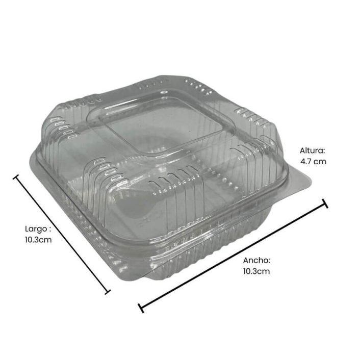 Caja Cristalina Cuadrada con Tapa PF641 x Unidad