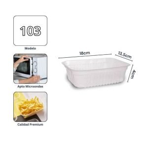 Bandeja Descartable Microondas S/Tapa103PPC