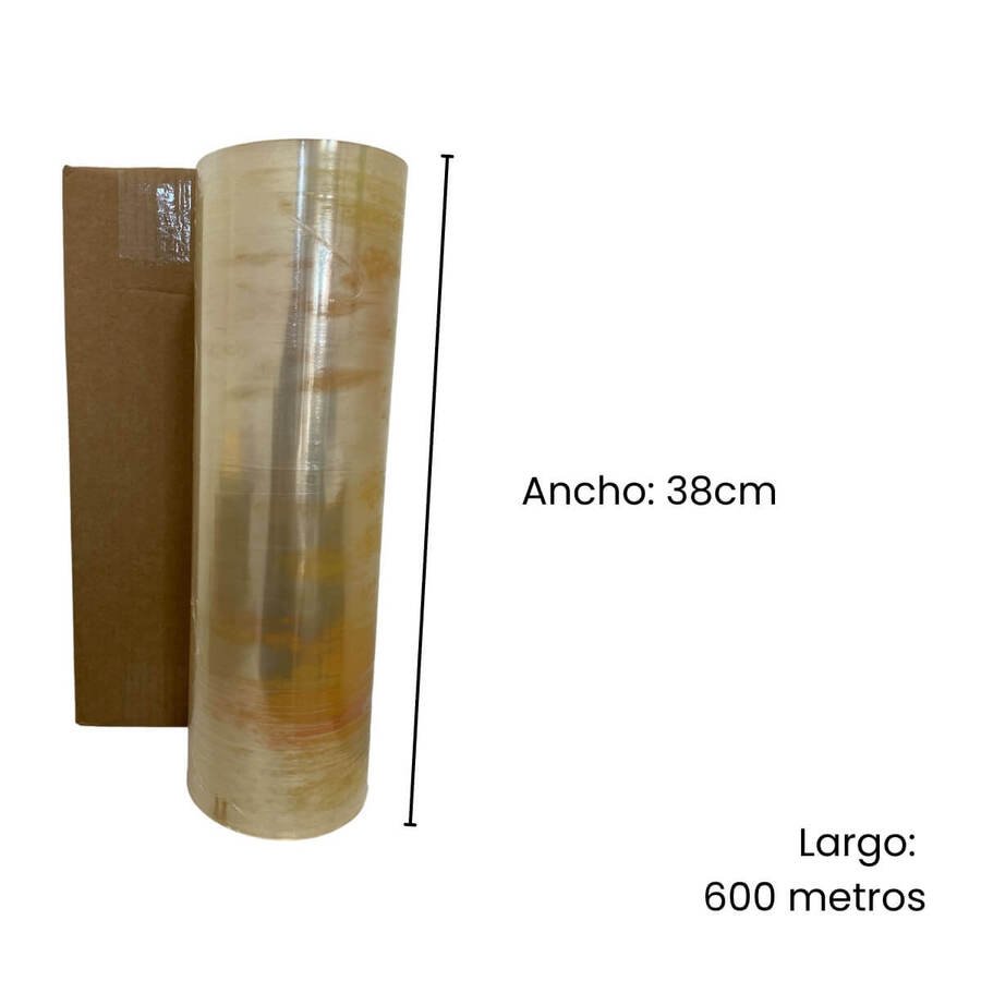 Rollo Nylon Film Alimentos Cocina Pvc 38cmx600metros