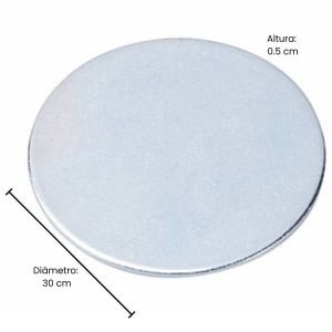 Bandeja Disco Espuma Plast Descartable Altura 0.5cm - 30 cm