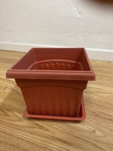 Maceta Cuadrada 19 cm Con Plato