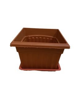 Maceta Cuadrada 26 cm Con Plato