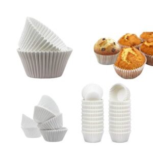 Pirotines papel 4x2cm Muffins Cupcakes Blanco Nº2 1000 Un