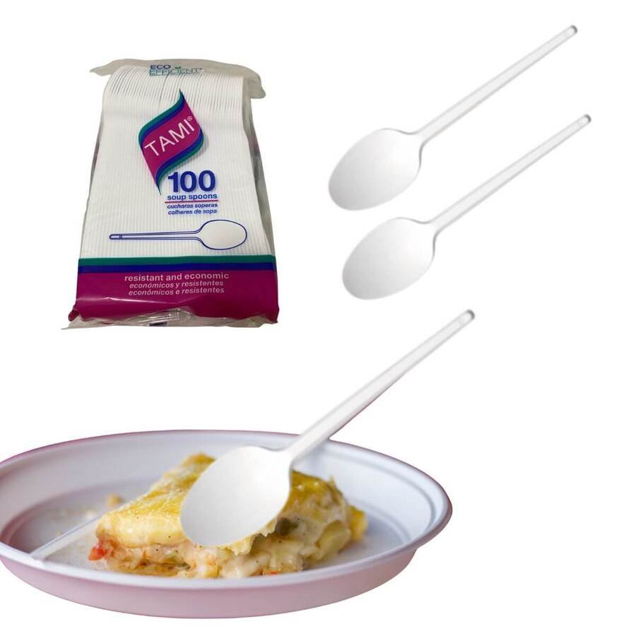 Cuchara Plastico Descartable Tami Grande Mesa