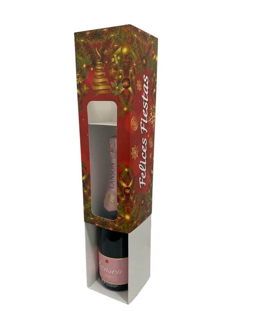 Caja Navidad Con Visor 10x34x10cm x Unidad