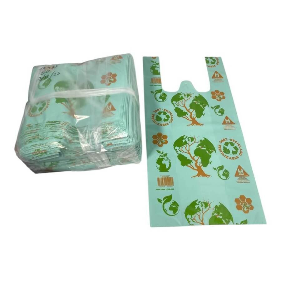 Bolsas Camisetas Reutilizables 42x55 cm 70 micrones
