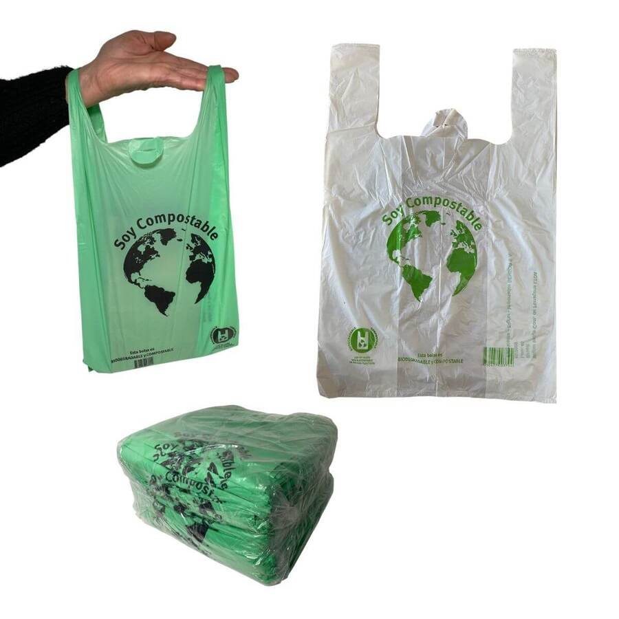 Bolsa Camiseta Biodegradable Compostable
