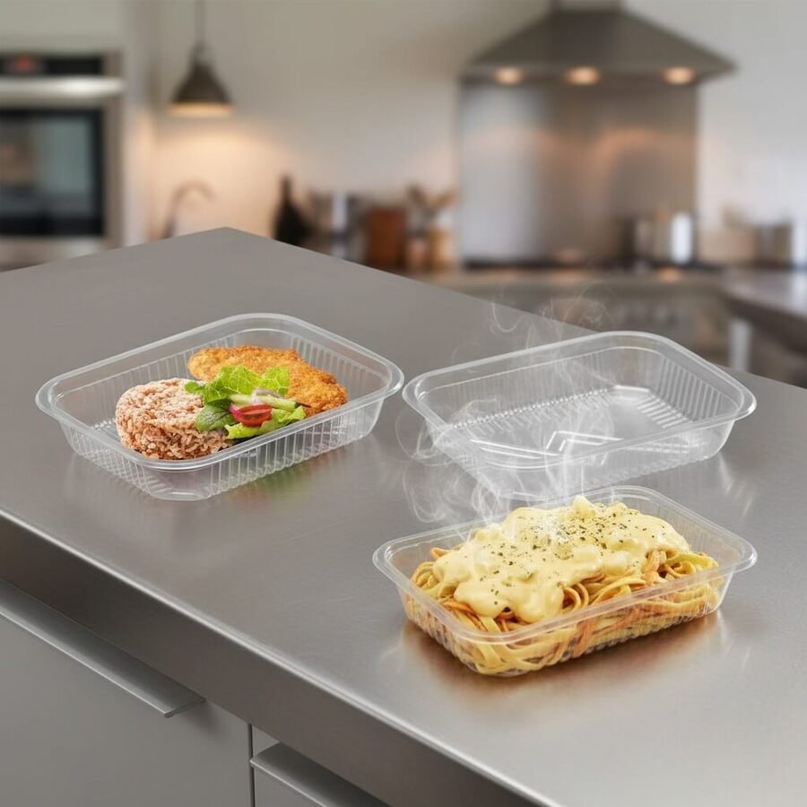 Bandeja Microondas Desechable Descartable 17x23x4cm 105pp