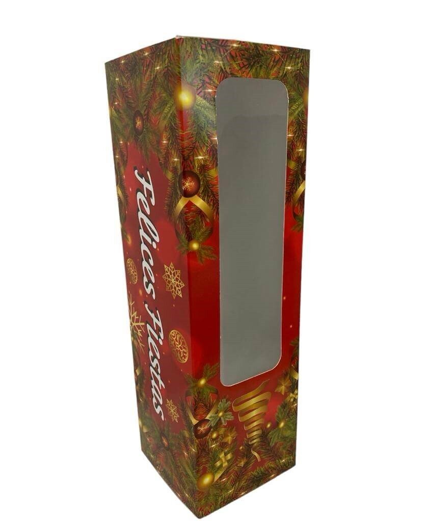 Caja Navidad Con Visor 10x34x10cm x Unidad