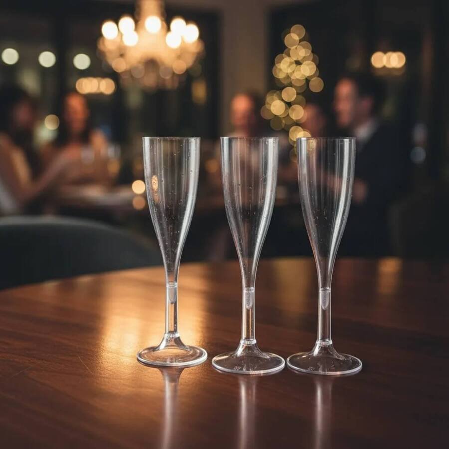 Copa Champagne Descartable 120 ml x 4un