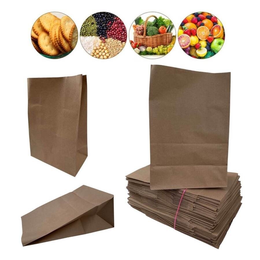 Bolsa Papel Kraft Medianas 22.5x35x13.5cm Ecológicas