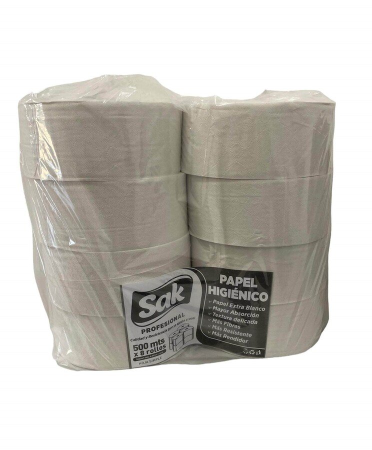 Papel Higiénico Sak 500 metros x 8 rollos