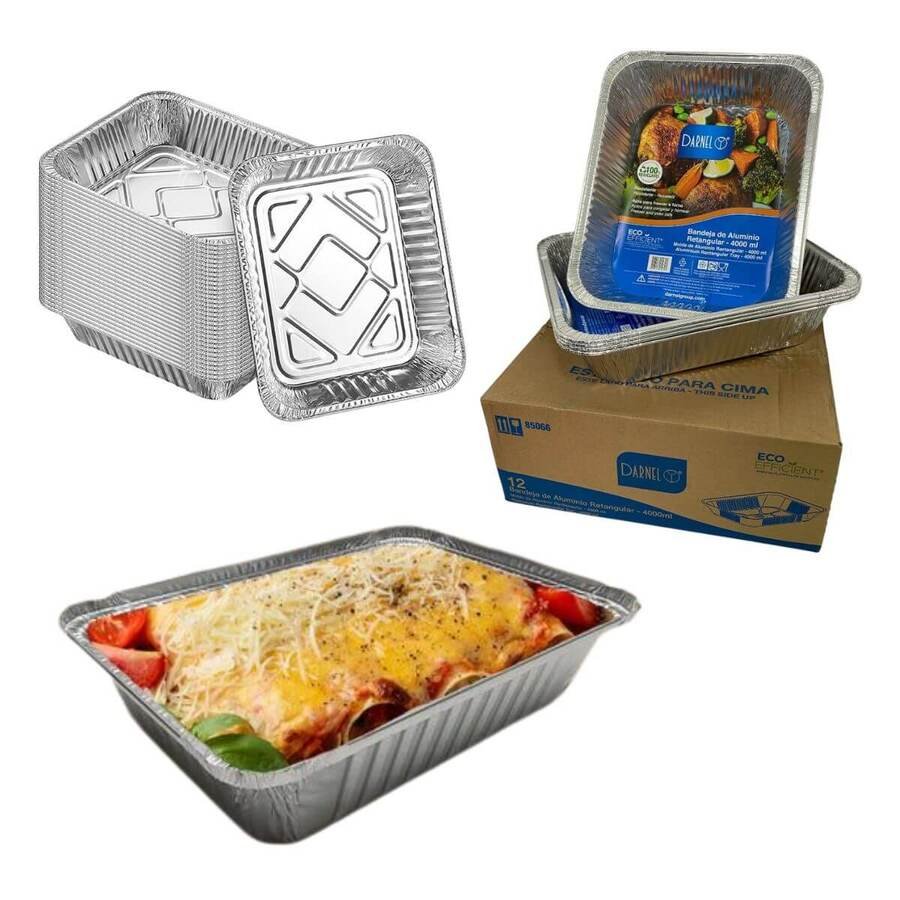 Bandeja aluminio descartable 4000ml x Unid