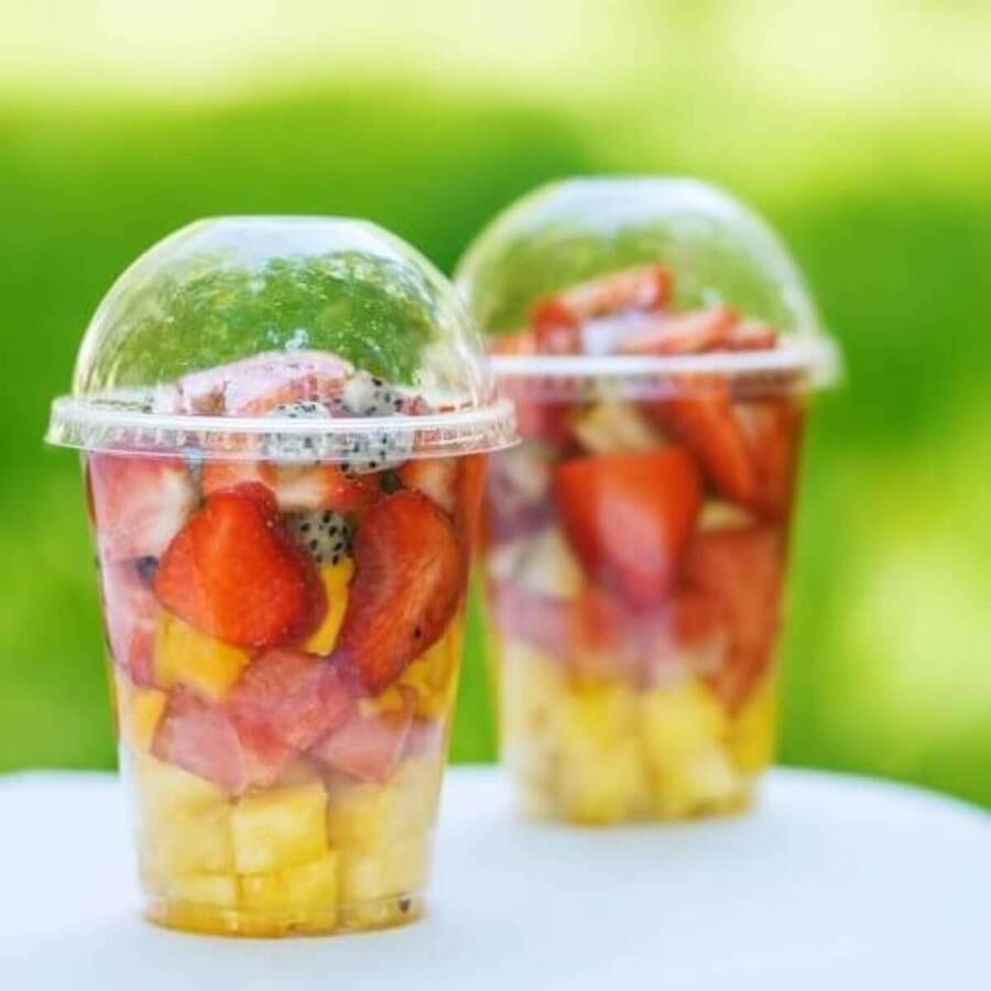 Vaso Descartable Tapa Domo 400ml Desechable - 100 unid