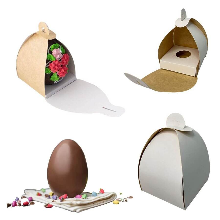 Caja para 1 Huevo de Pascua Blanca o Marrón x Unidad