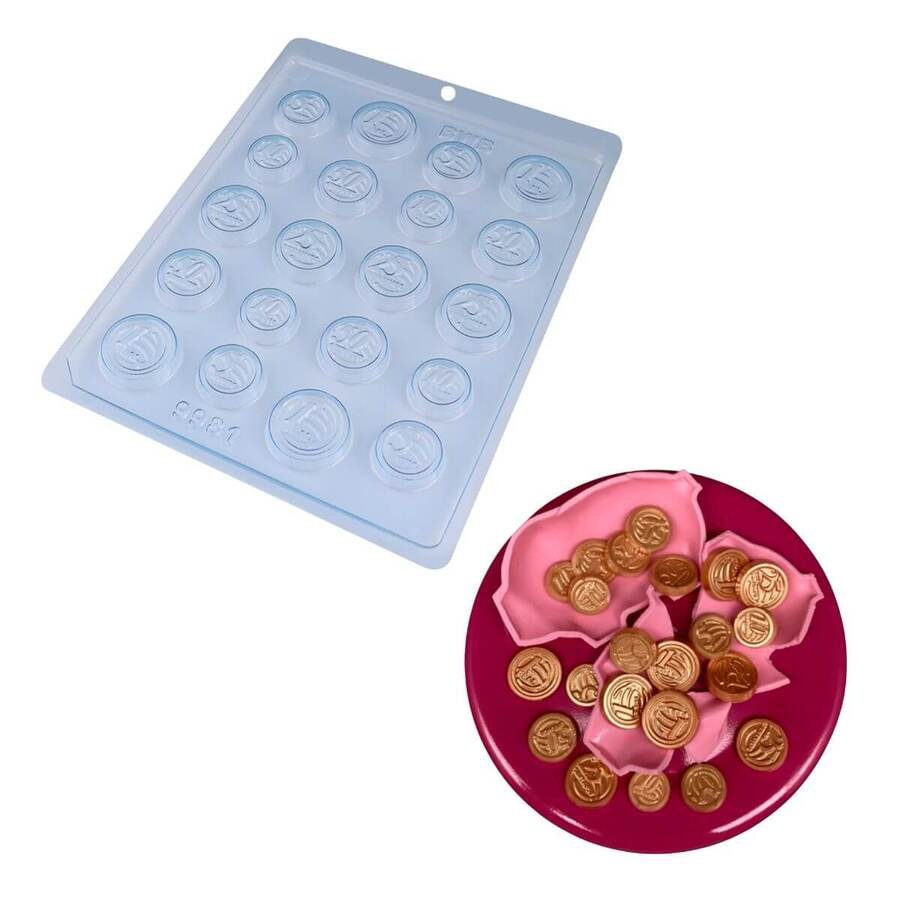 Molde Bombón Acetato Monedas