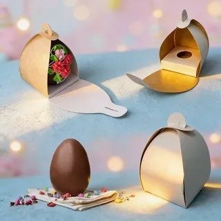 Caja para 1 Huevo de Pascua Blanca o Marrón x Unidad