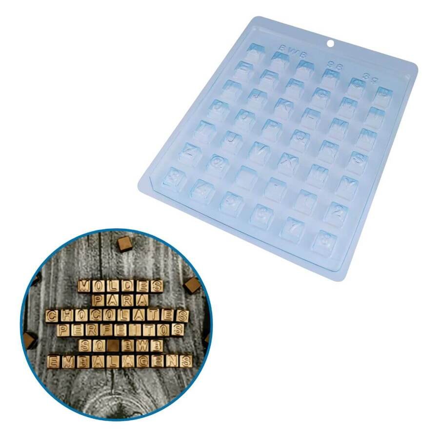 Molde Bombón Acetato Letras Abecedario