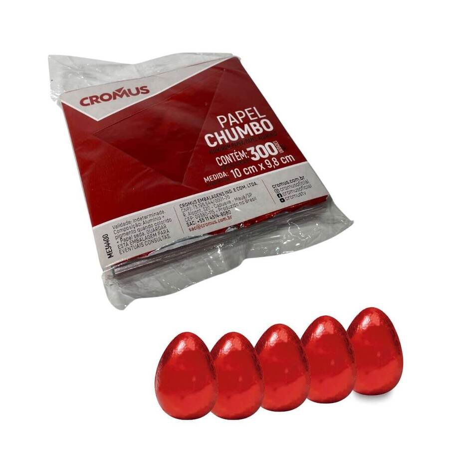 Papel Envolver Bombones Chocolate 10x10cm Rojo 300Un