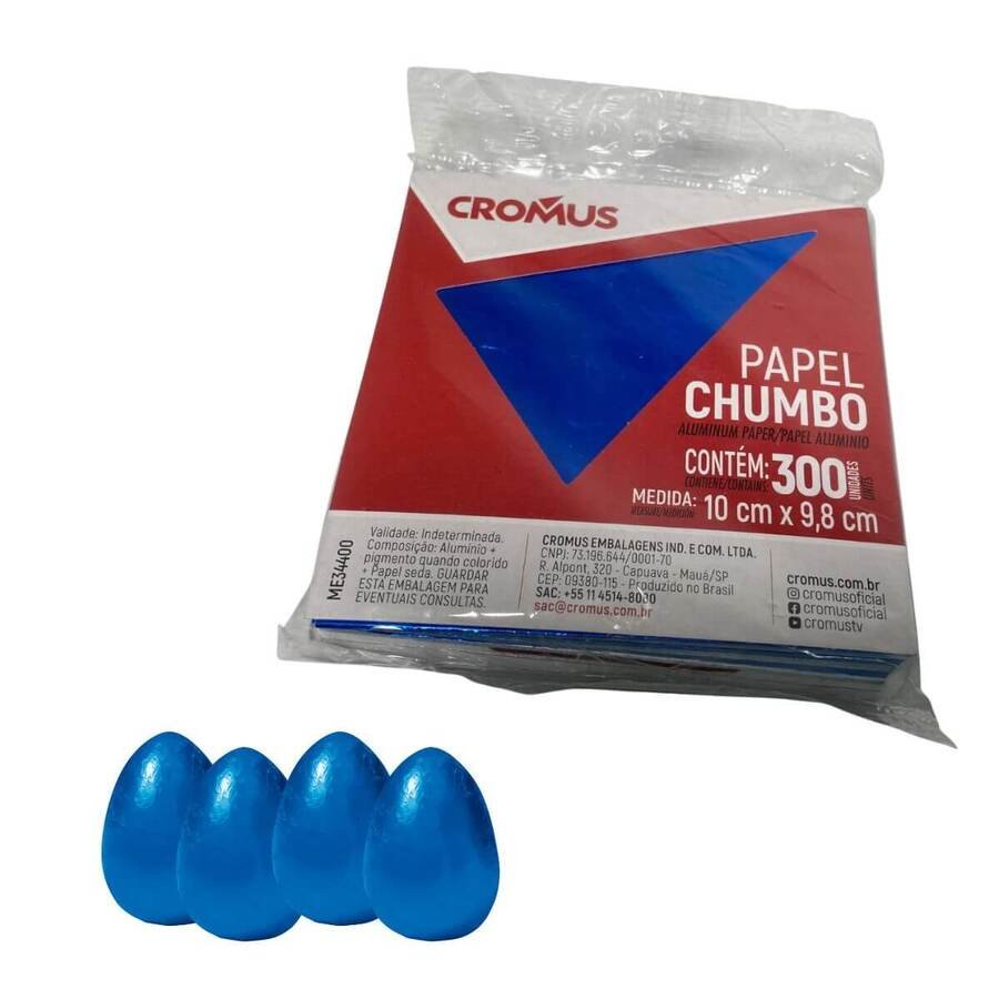 Papel Envolver Bombones Chocolate 10x10cm Azul  300Un