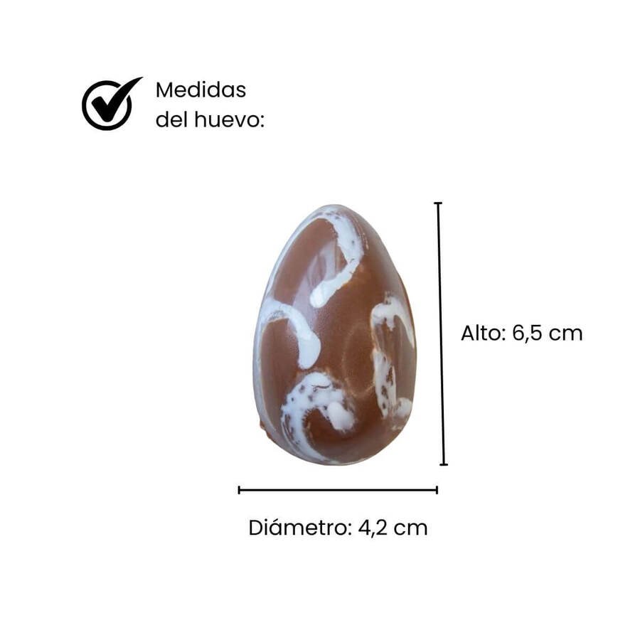 Molde Huevo Pascua 50grs Silicona y Acetato 3 piezas