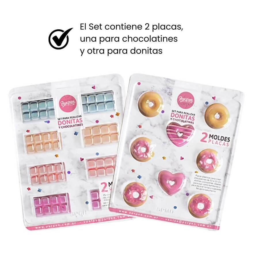Molde Donitas y Chocolatines Placa Acetato