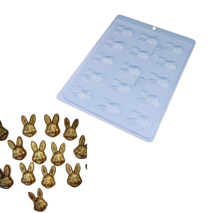 Molde Cara Conejo Simple Acetato
