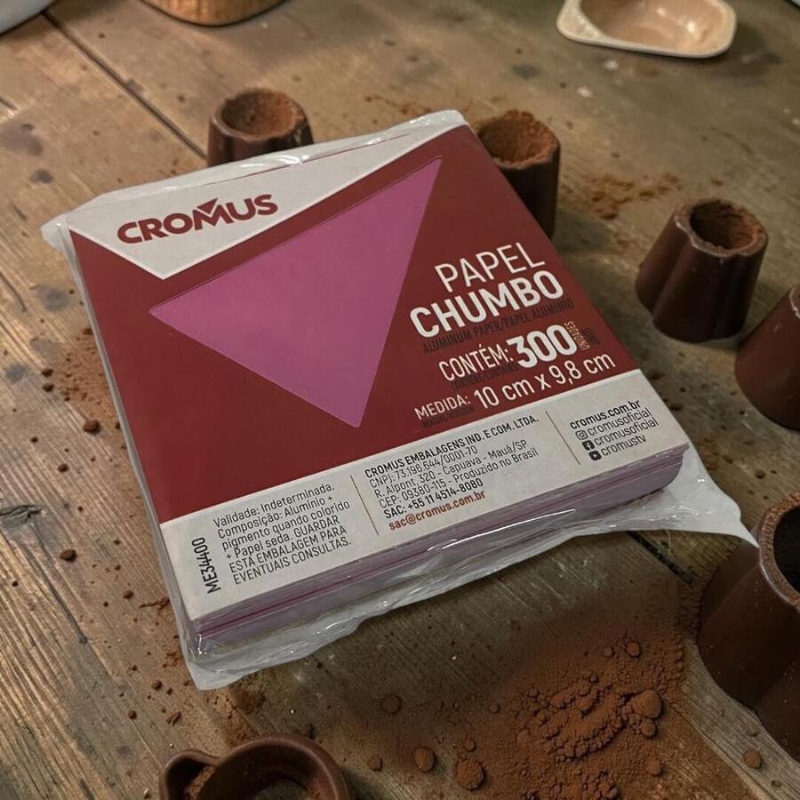 Papel Envolver Bombones Chocolate Rosa