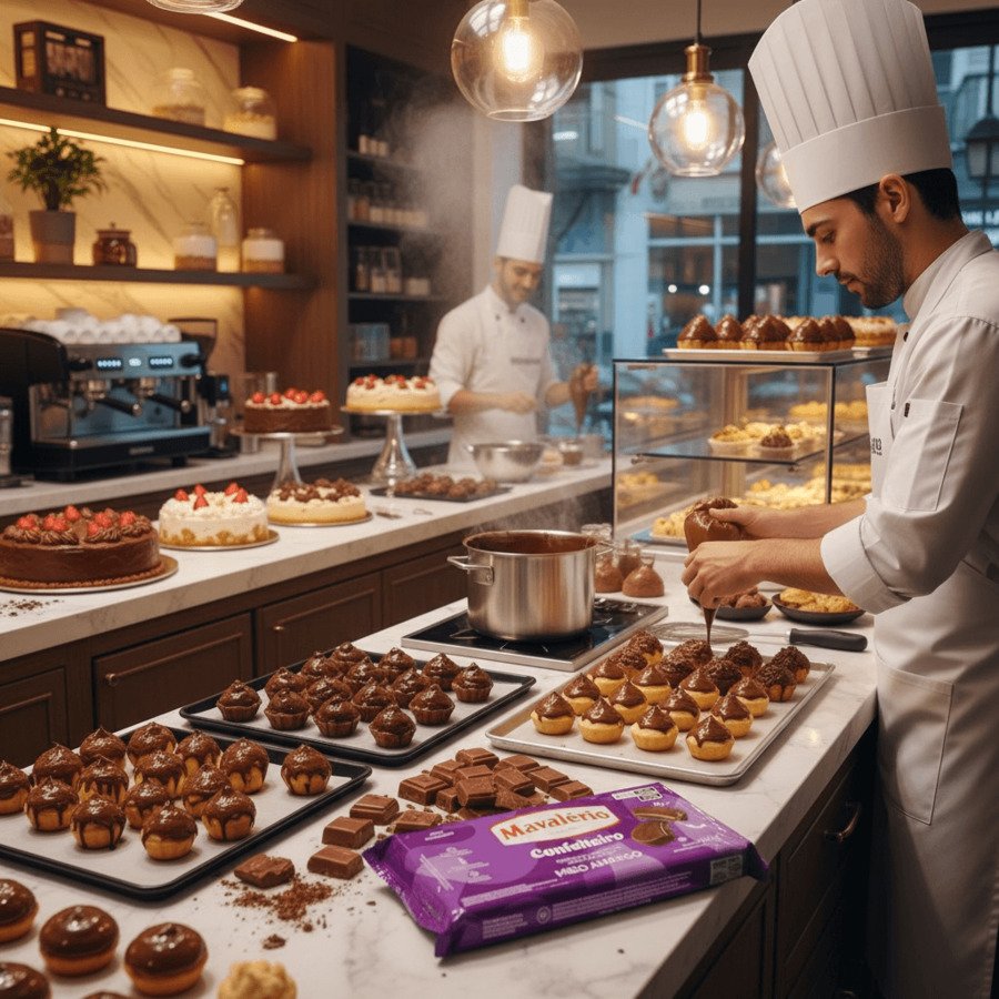 Chocolate Cobertura Semiamarga Mavalerio Negro 1 Kilo