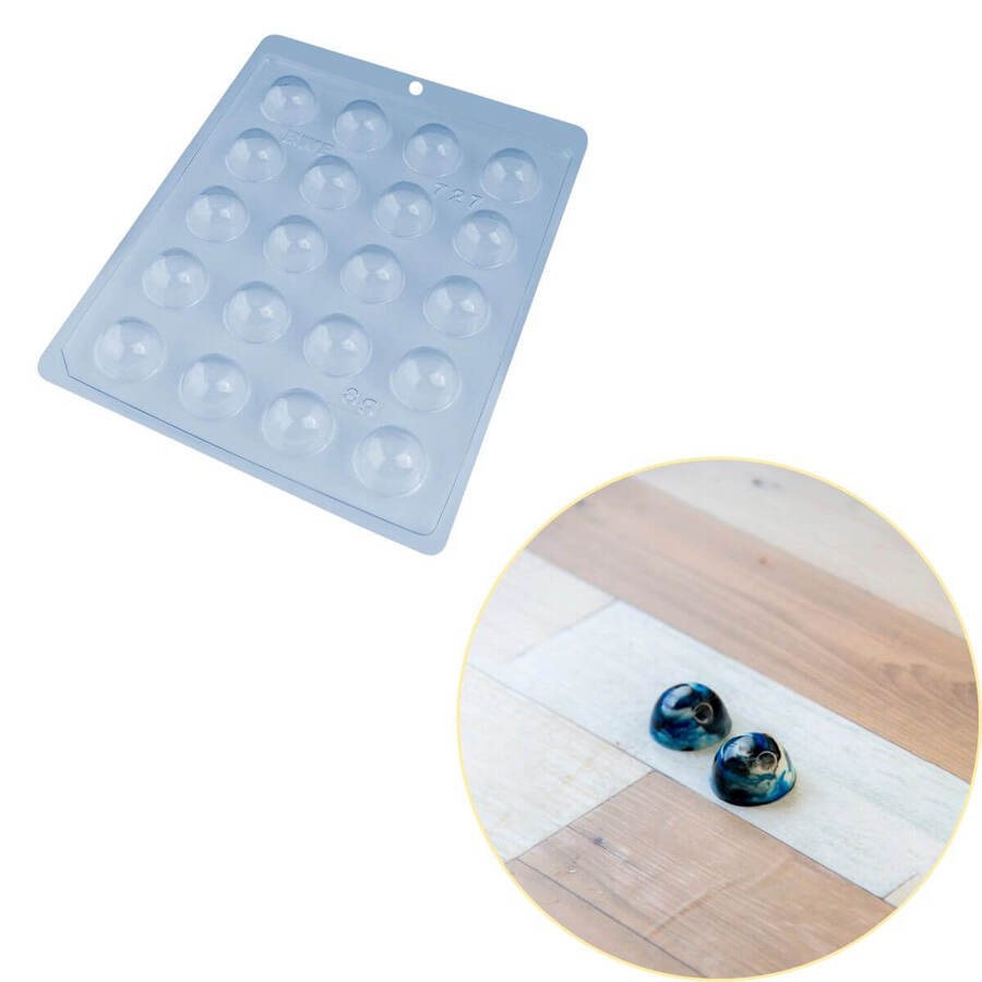Molde Bombón Acetato liso pequeño 20 cavidades