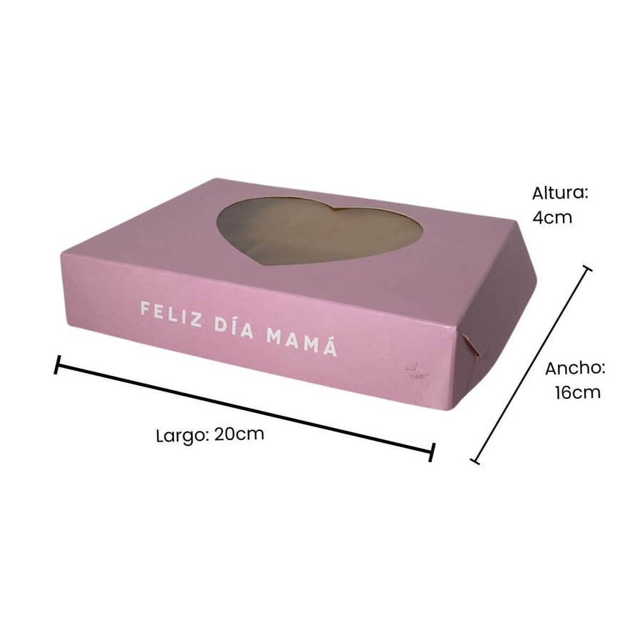 Caja Día de la Madre con Visor Corazón x Unidad