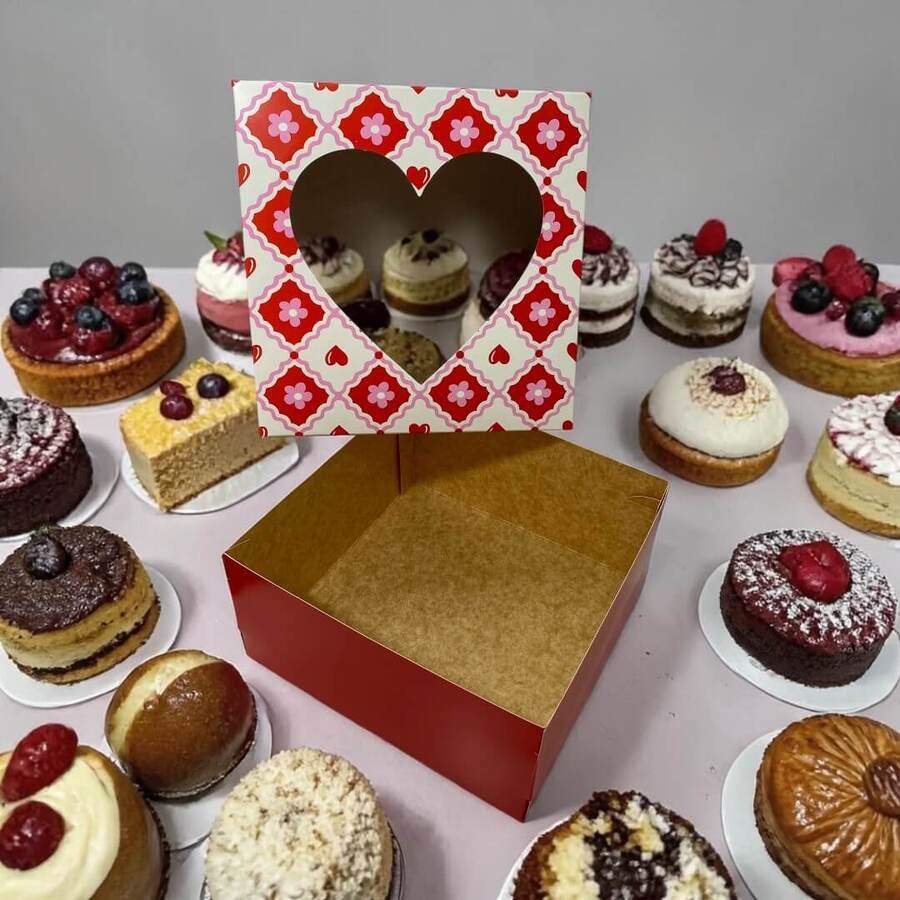 Caja Visor Corazon Roja y Rosada x uni.