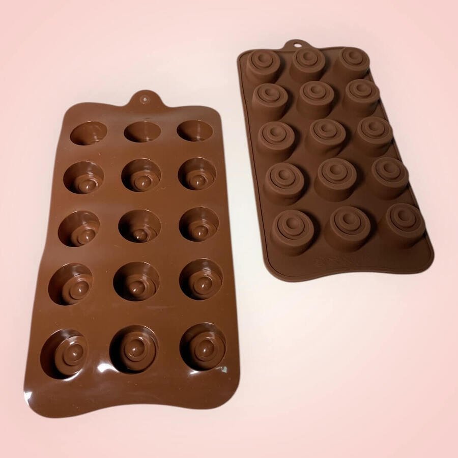 Molde silicona Bombones redondo espiral