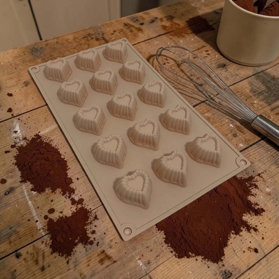 Molde silicona Bombones corazón 15 Unid