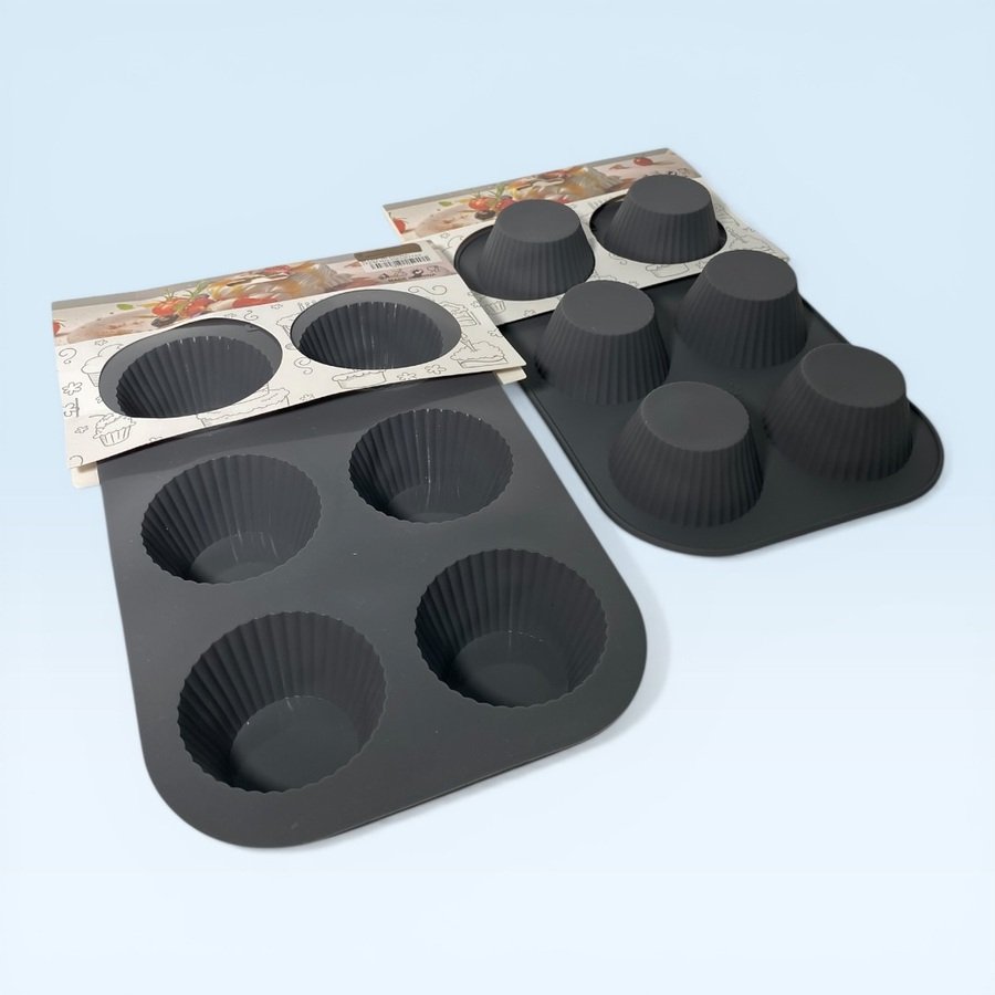 Molde silicona para 6 cupcakes