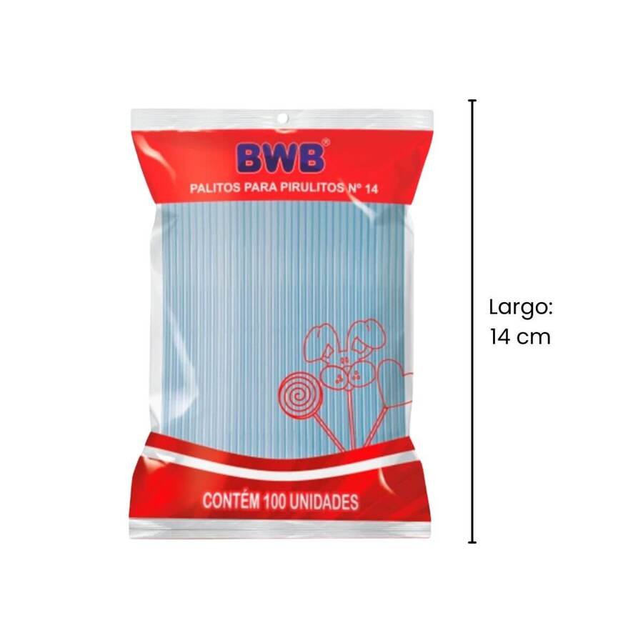 Palito Cake Pop 14cm x 100 Unid. Celeste