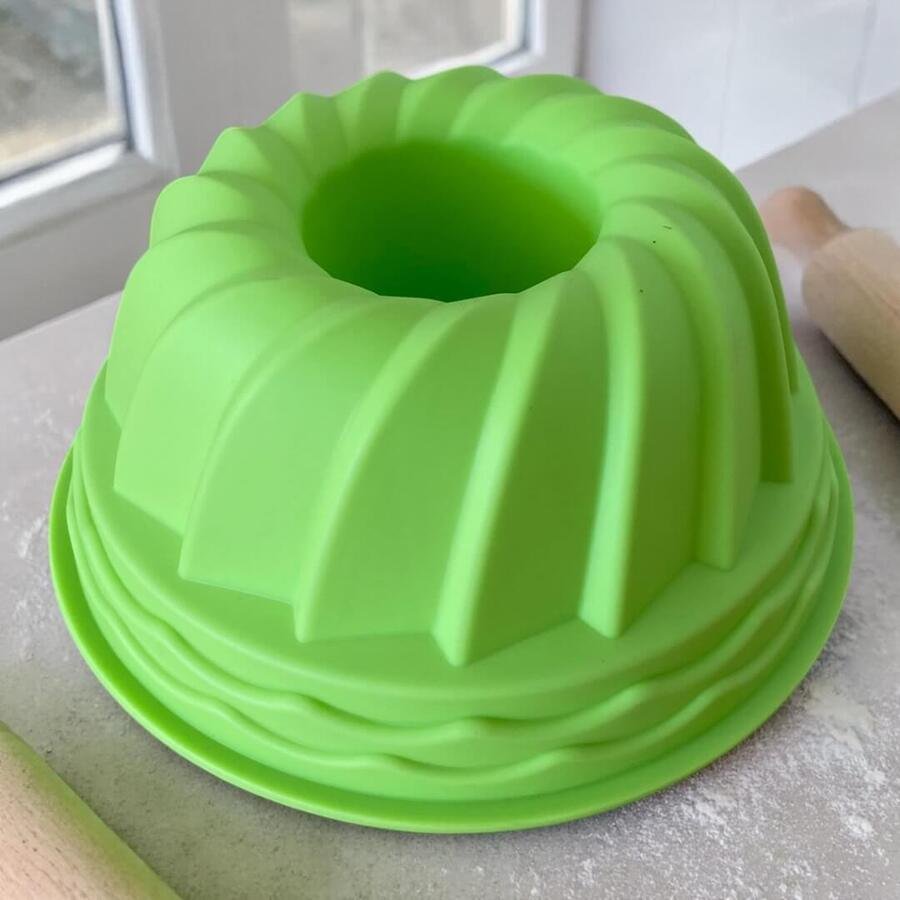 Molde silicona tubo para flan torta budín 18cm
