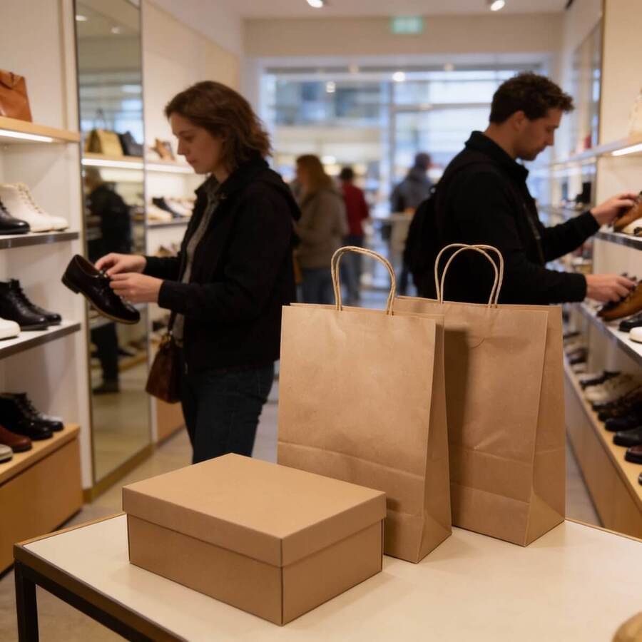 Bolsa papel Kraft 28x40x15cm con Asas