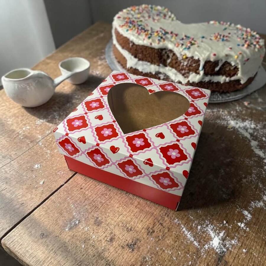 Caja Visor Corazon Roja y Rosada x uni.