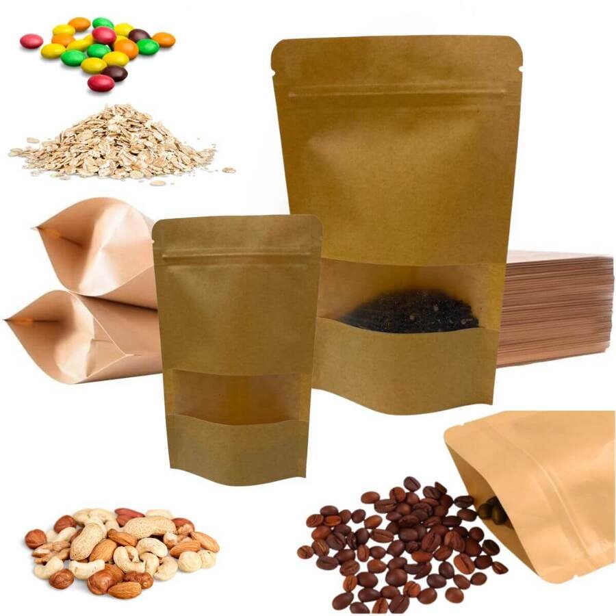 Bolsa Visor Papel Ziploc Cartón 12x20 Cm - Pack 100 Unidades