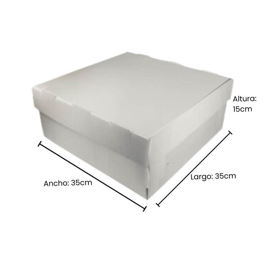 Caja P/Torta Cartonplast 35x35x15cmPlástica