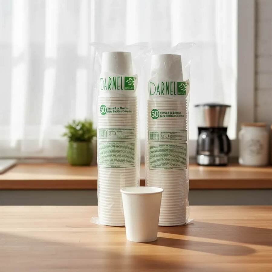 Vaso papel blanco descartable 240ml