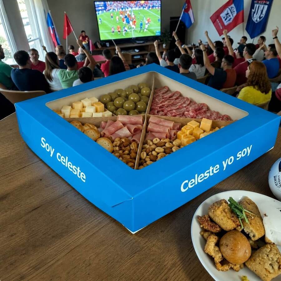 Caja cartón Copetinera 4 divisiones Uruguay