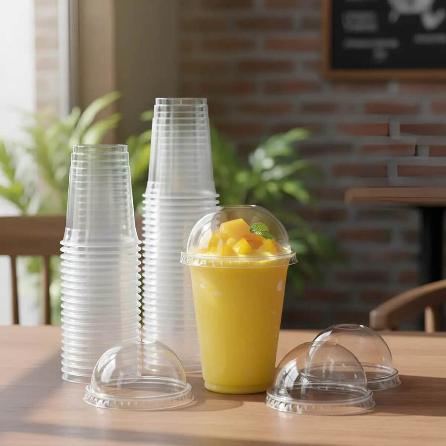 Vaso Descartable Tapa Domo 340 ML 100 Uni