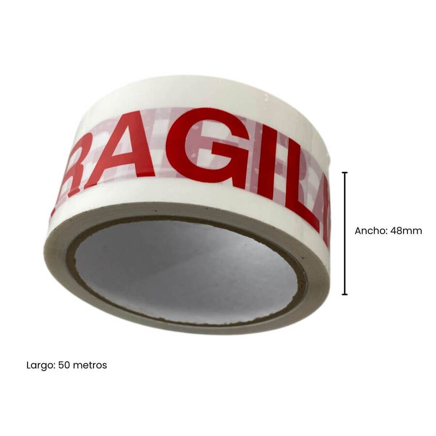 Cinta Adhesiva Fragile 48mm X 50mtrs x 6UN